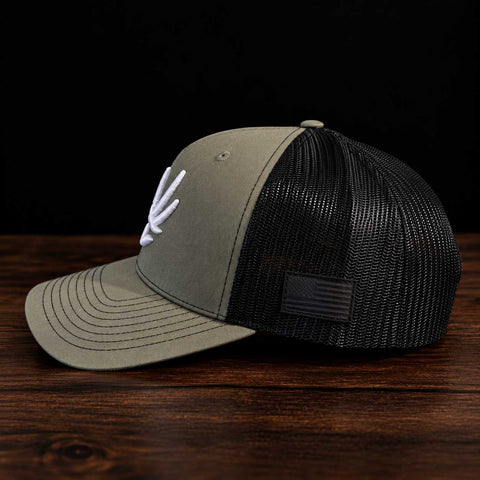Shield Mark Trucker Hat - Loden/Black