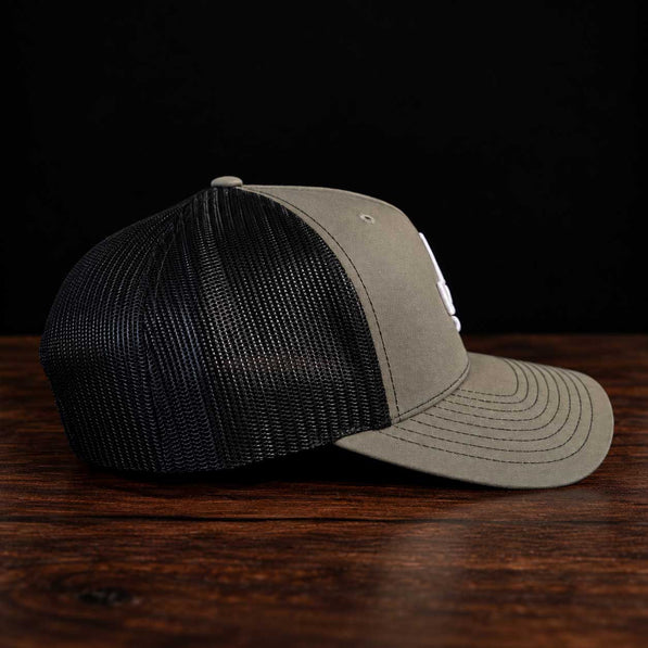 Shield Mark Trucker Hat - Loden/Black